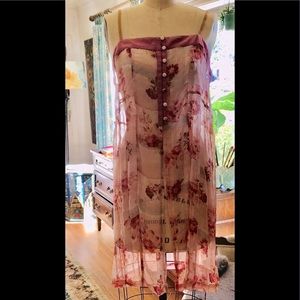 Anthropologie sheer feather & bone 12 feminine top